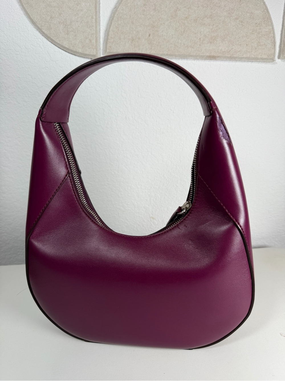Stella McCartney Plum Crescent Hobo Shoulder Bag - Picture 6 of 11